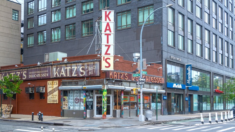 exterior of Katz's Deli