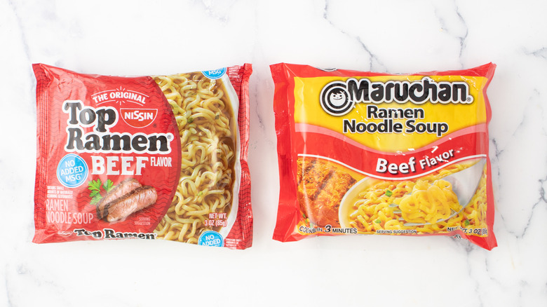 Nissin and Maruchan packet ramen