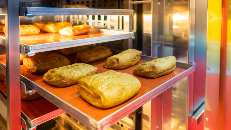 Bread in a proofing cabinet