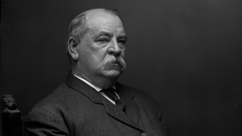 black and white portrait of President Grover Cleveland