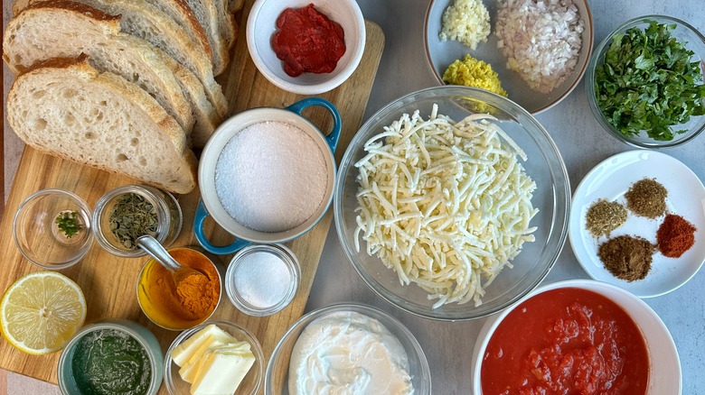 panini and jam ingredients