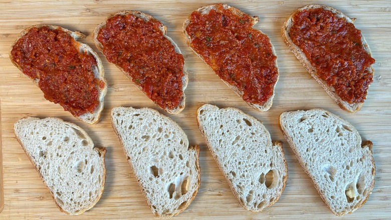 bread with tomato jam