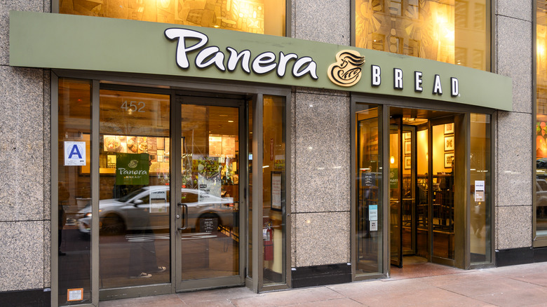 A Panera Bread storefront in New York.