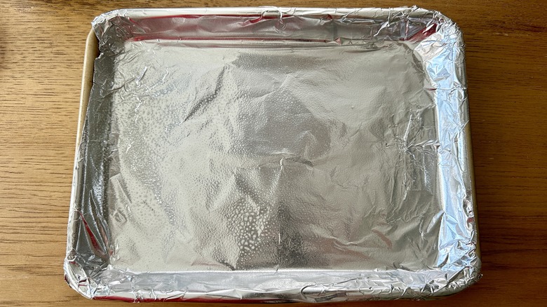 foil-lined baking pan