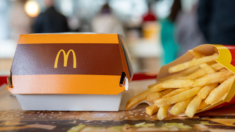 McDonald's Big Mac box with a side of fries