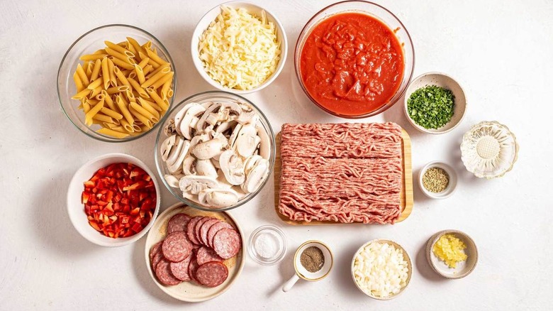 ingredients for pepperoni pizza pasta