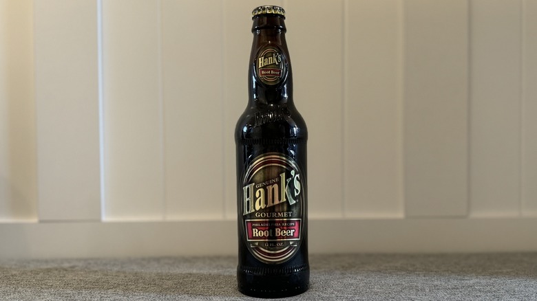 glass bottle of Hank's Root Beer