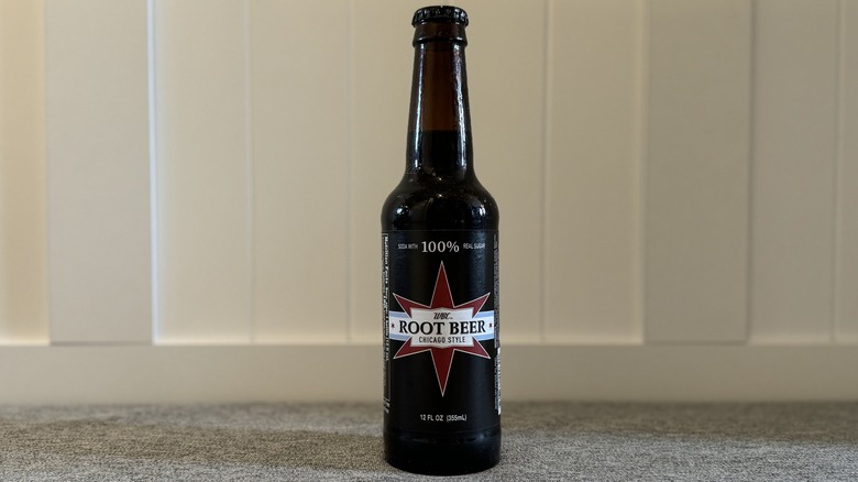 glass bottle of WBC Root Beer