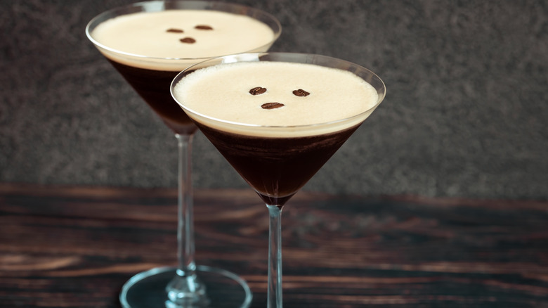 A pair of espresso martinis