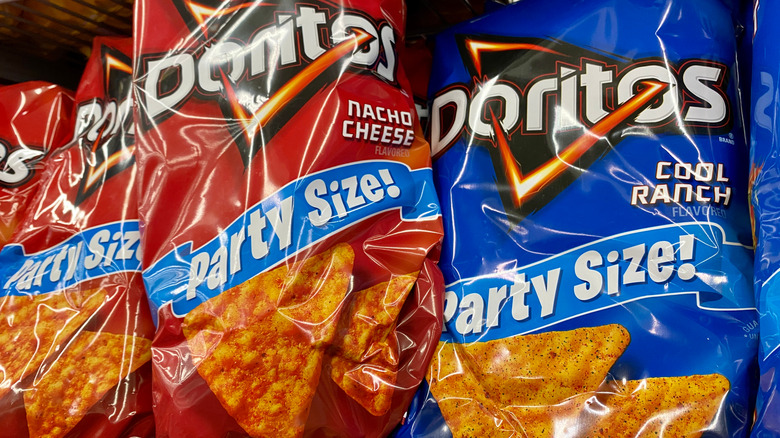 Bags of Nacho Cheese and Cool Ranch Doritos