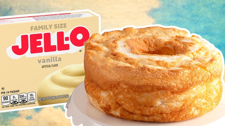 Jell-O box with angel food cake