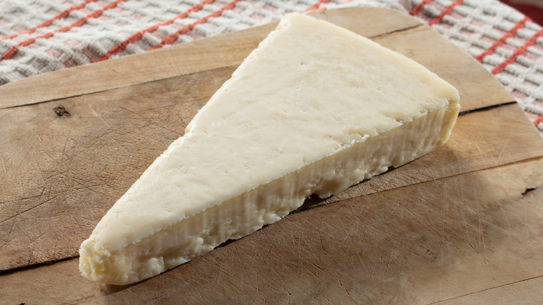 Cotija cheese on a board