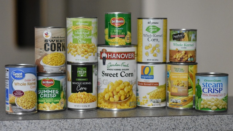 Selection of canned corn