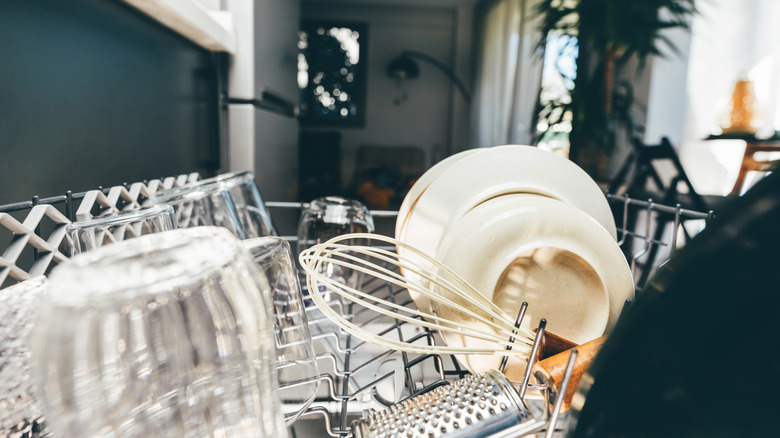 Dishes in dishwasher