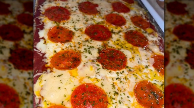 Potato crust pizza with toppings