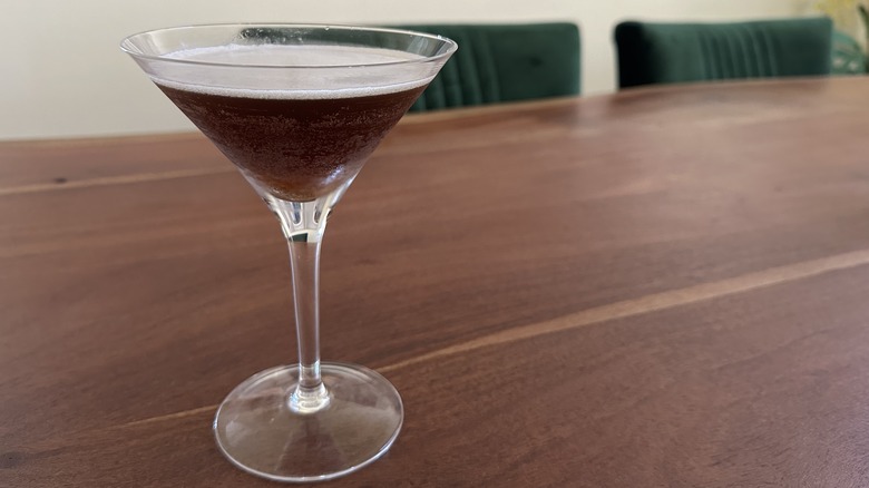 Espresso martini on table