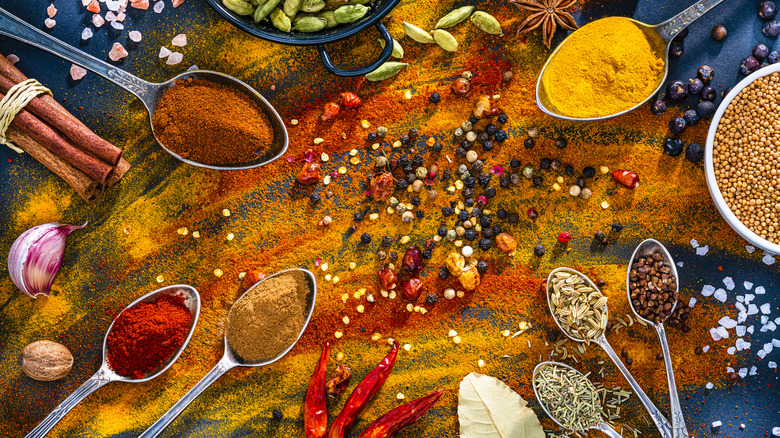 An array of spices
