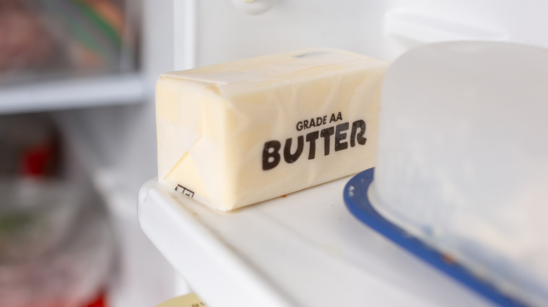 Butter in refrigerator