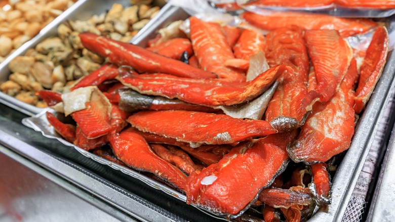 Salmon candy in a seafood market in Seattle