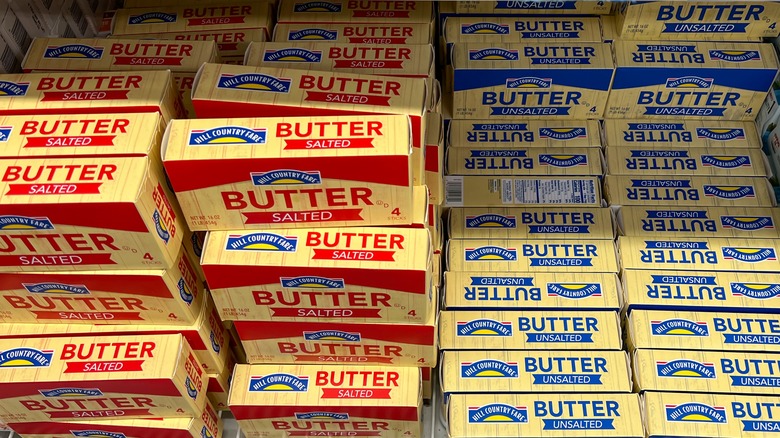 Butter in a grocery store