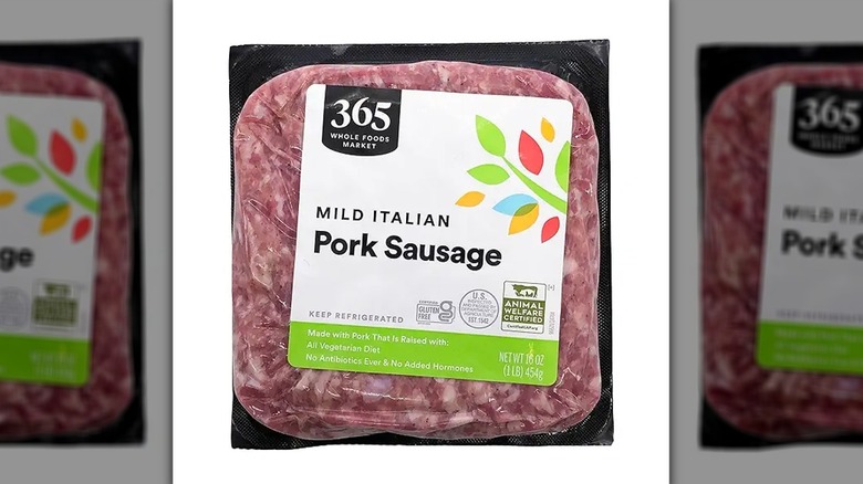 365 ground pork sausage package
