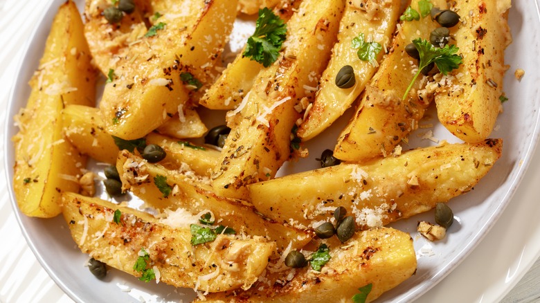 Potato wedges with Parmesan