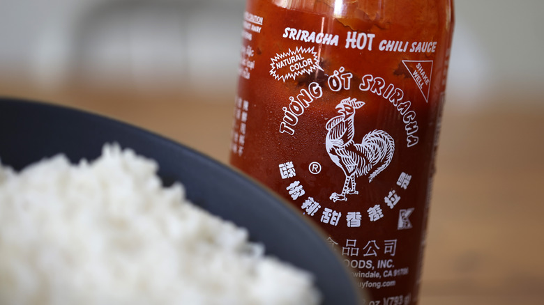 Sriracha and rice