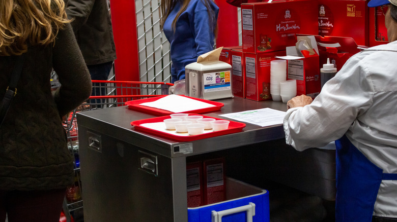 Costco sample station tray