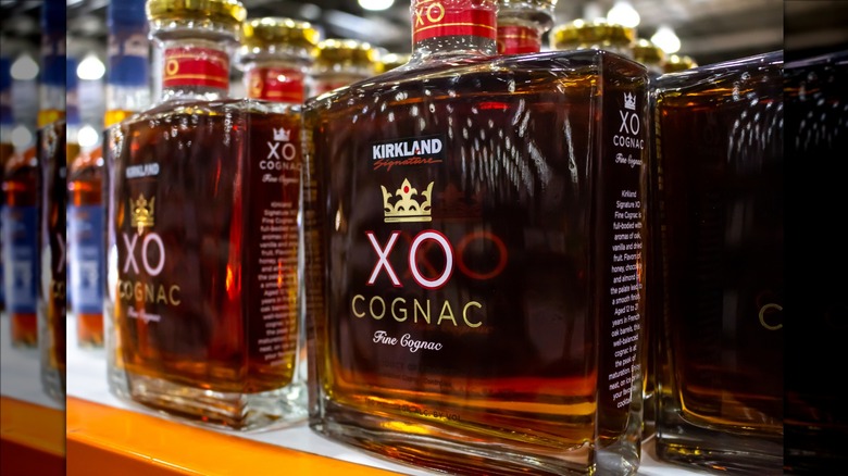 Bottles of Kirkland cognac at Costco