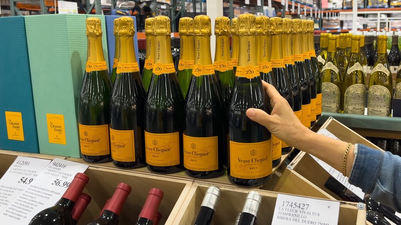 bottles of Veuve Clicquot at Costco