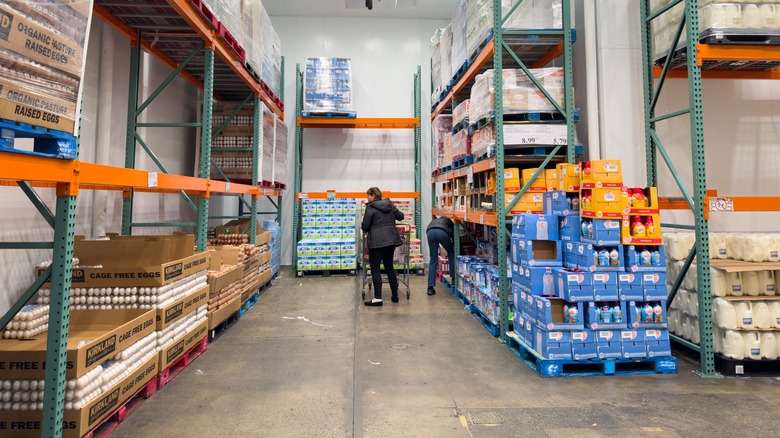 Costco walk-in dairy section