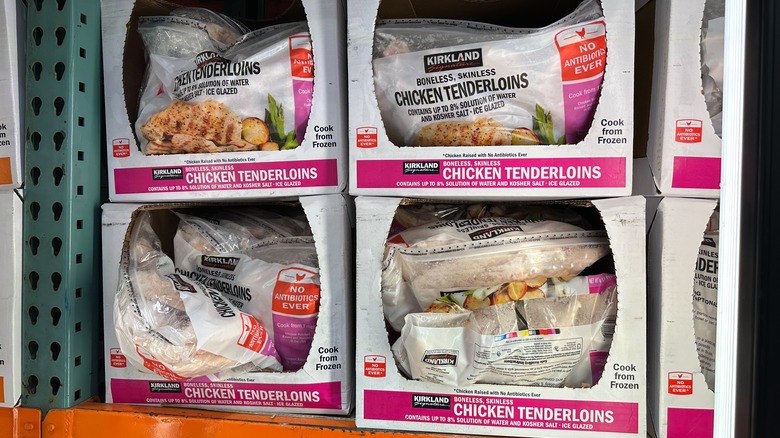 Costco frozen chicken tenderloin packages