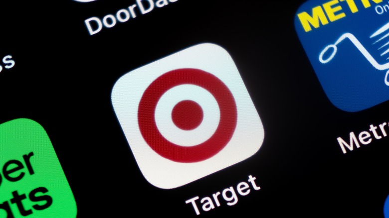 icon for the Target app on a smartphone with a black background