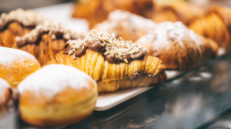 shelf of pastries