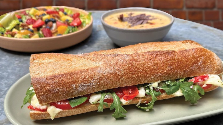 Panera sandwich, salad, and soup