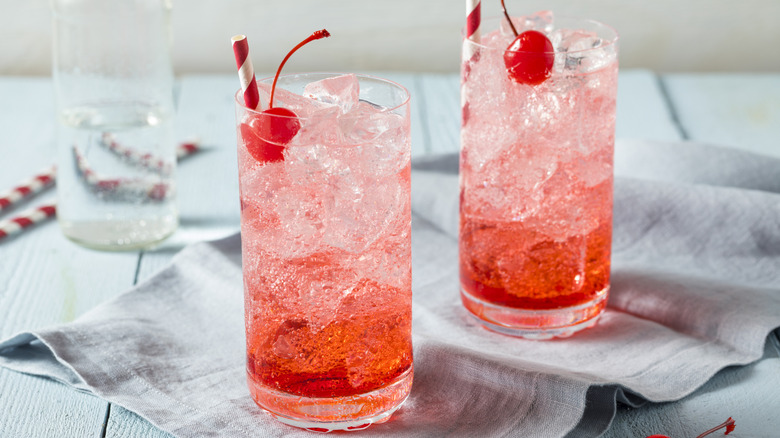 Shirley Temples in a glasses