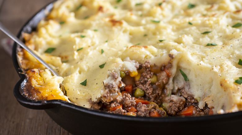 Pan of shepherd's pie