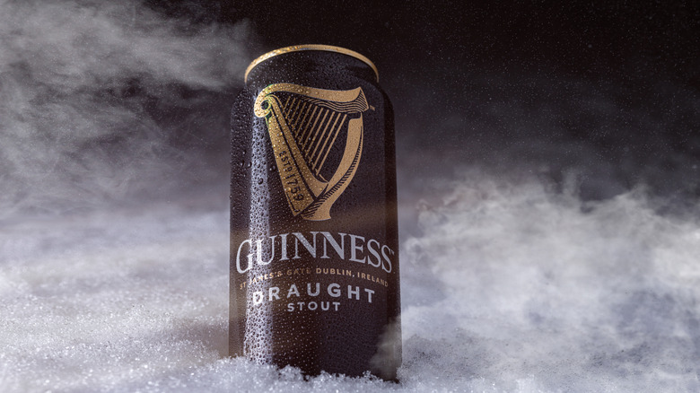 Can of Guinness Draught Stout in shaved ice