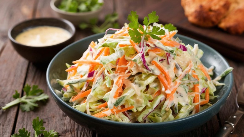 coleslaw with white sauce