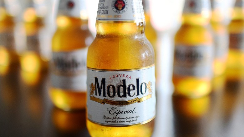 Cold bottles of Modelo Especial beer