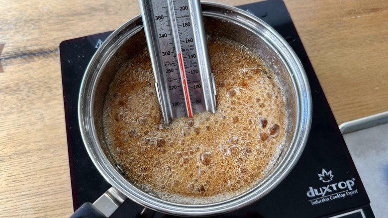 Cooking ginger hard candy to 300 F