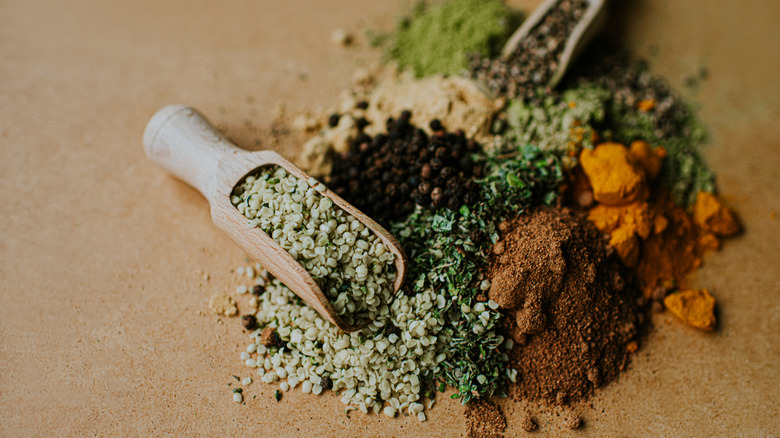 Mixed spices and herbs