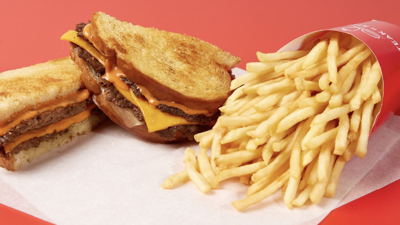 Steak 'n Shake Frisco melt and fries