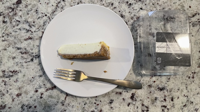 Belmont cheesecake slice on plate