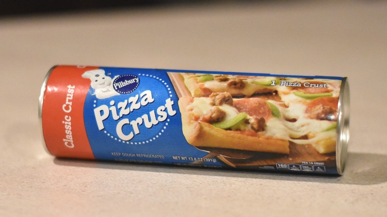 A tube of Pillsbury classic pizza crust