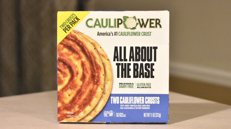 A box of Caulipower pizza crust