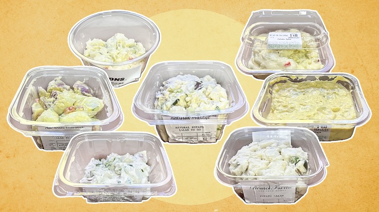Potato salads from different stores