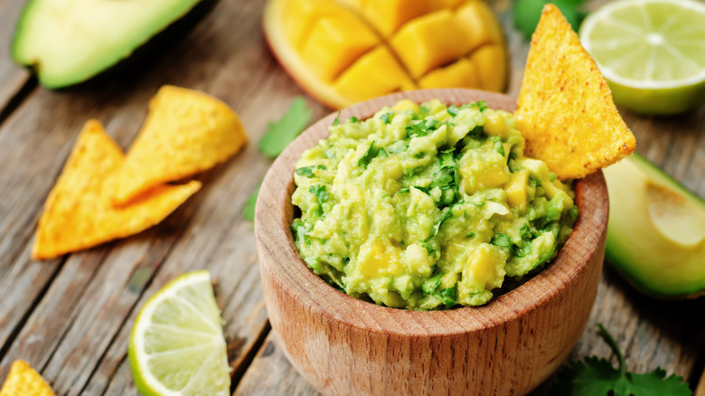 guacamole with chips