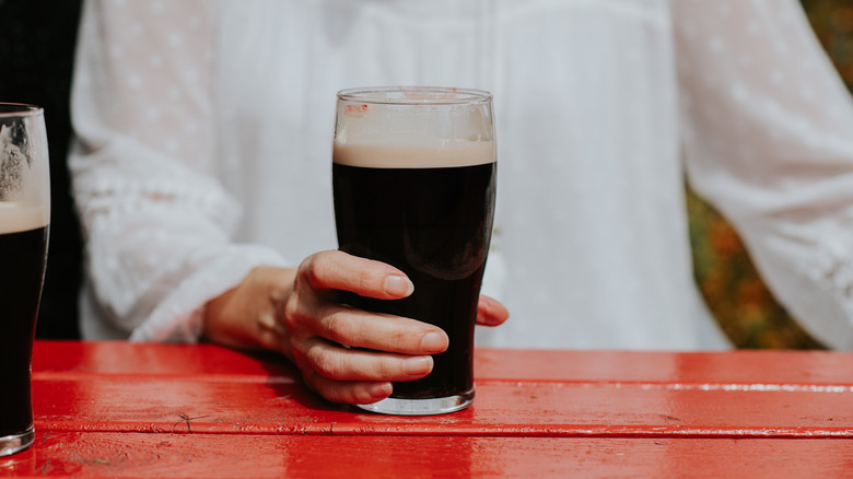 Stout beer in glass