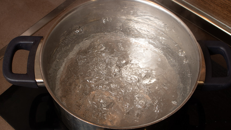 water boiling in pot